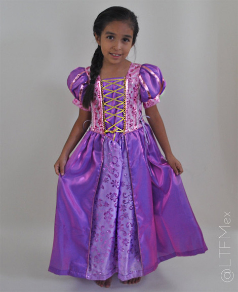 vestido infantil da rapunzel
