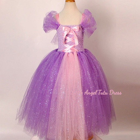 vestido infantil rapunzel